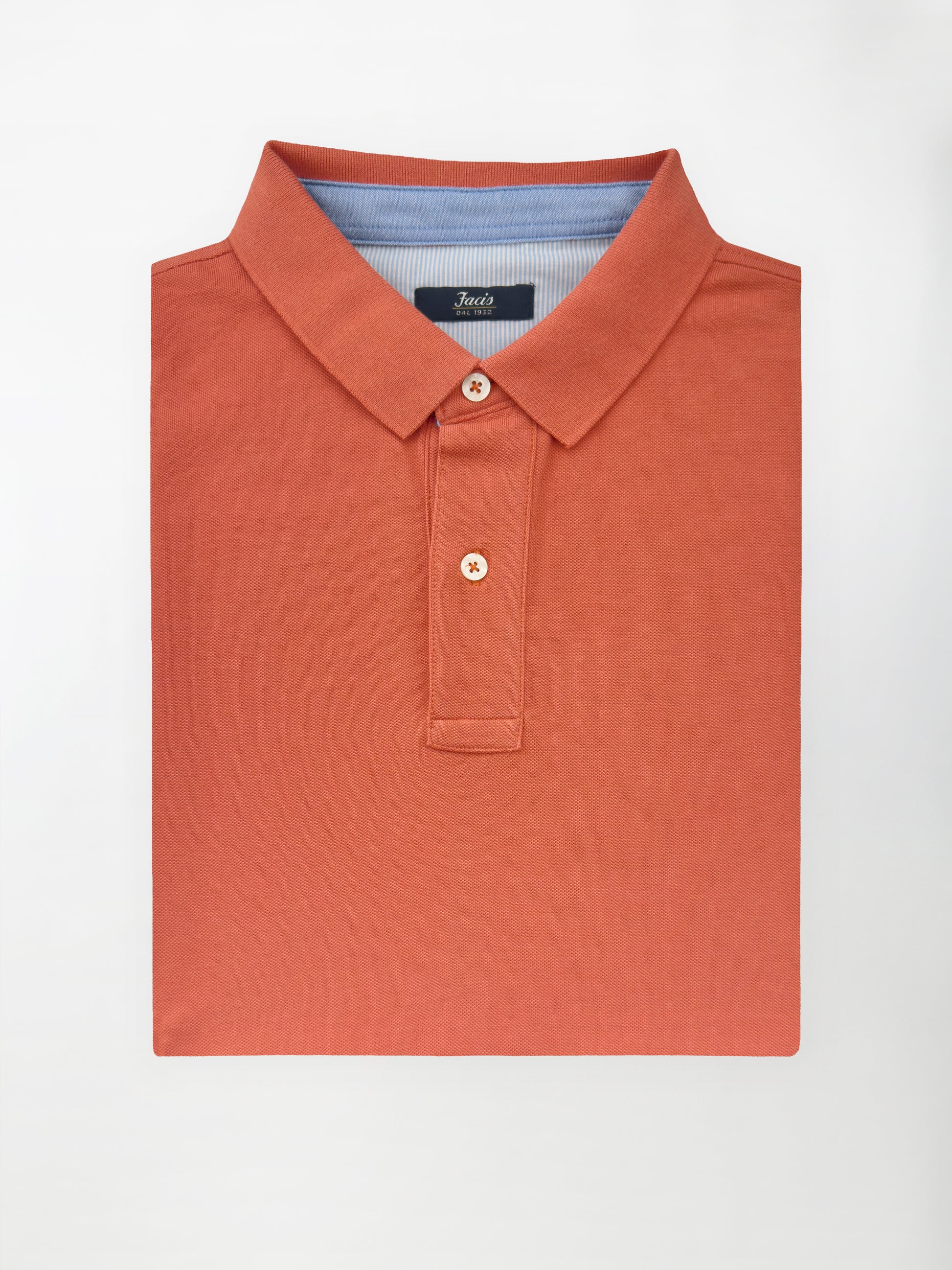 Polo in cotone Piquet - color Arancio ruggine in tinta unita image 1
