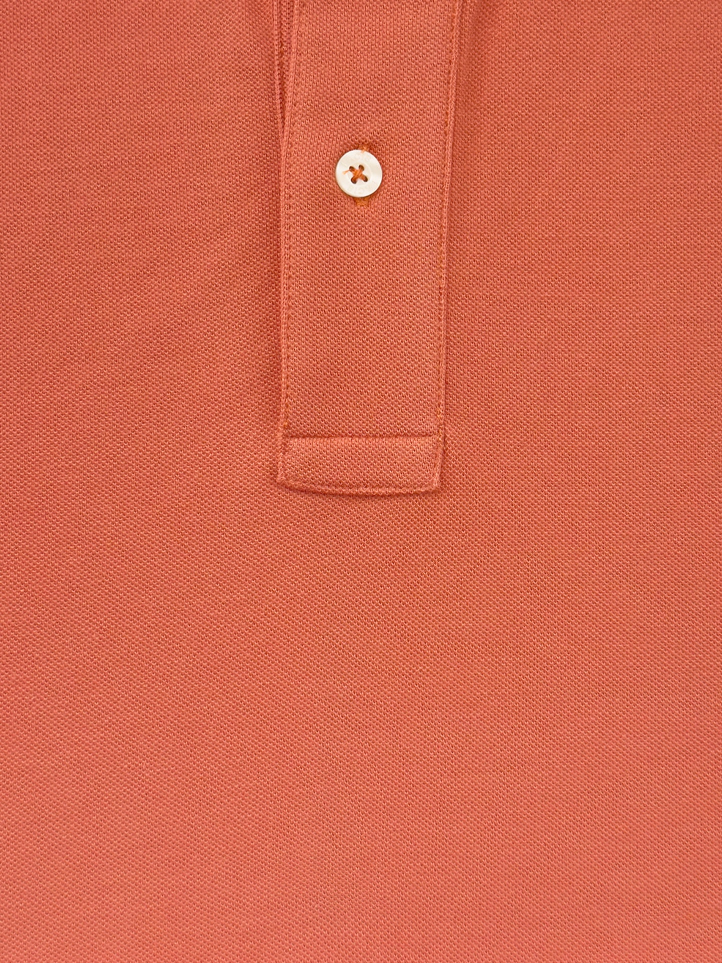 Polo in cotone Piquet - color Arancio ruggine in tinta unita image 2