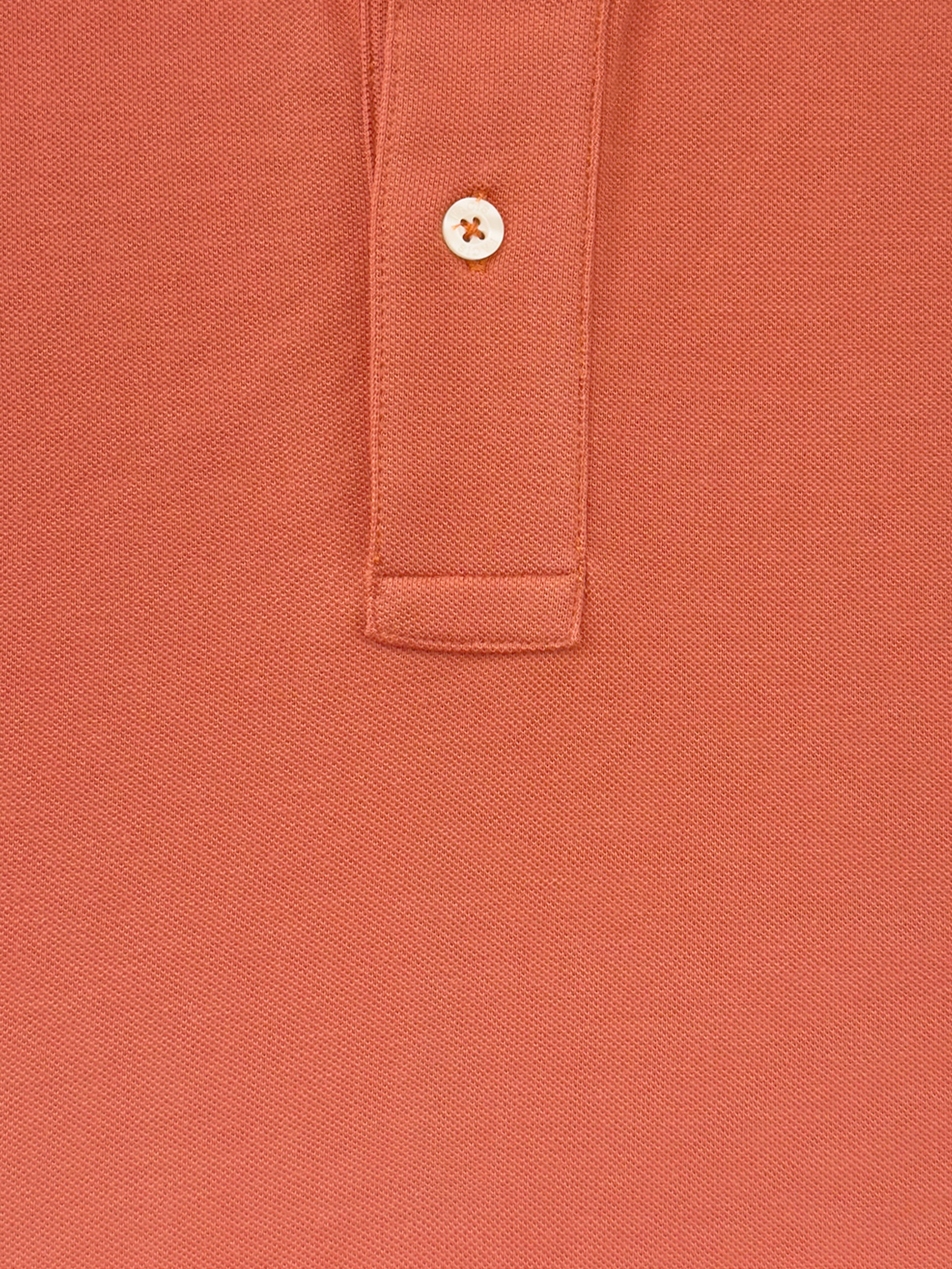 Polo in cotone Piquet - color Arancio ruggine in tinta unita image 2