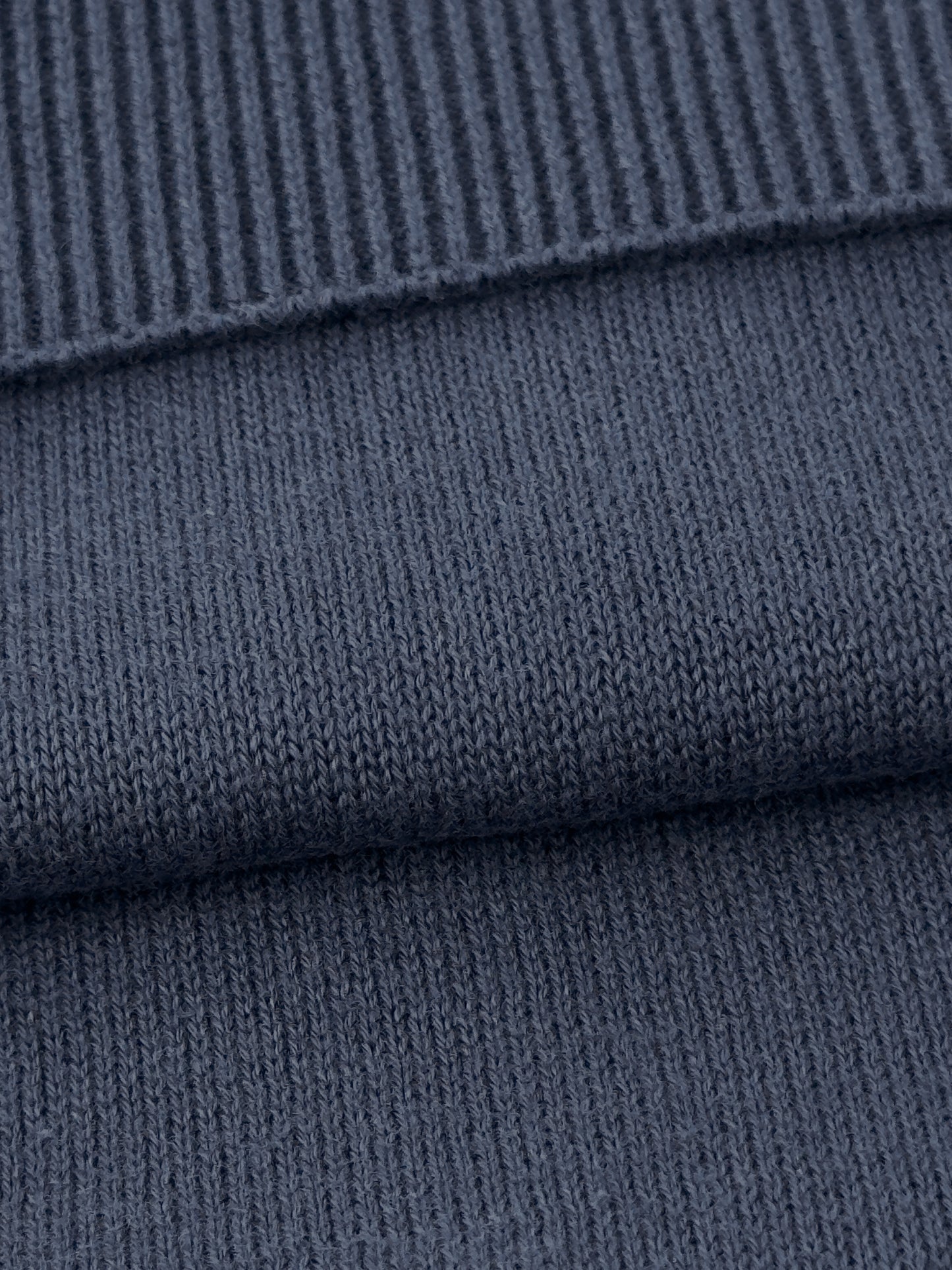Maglia girocollo in puro cotone - color Blu denim image 2