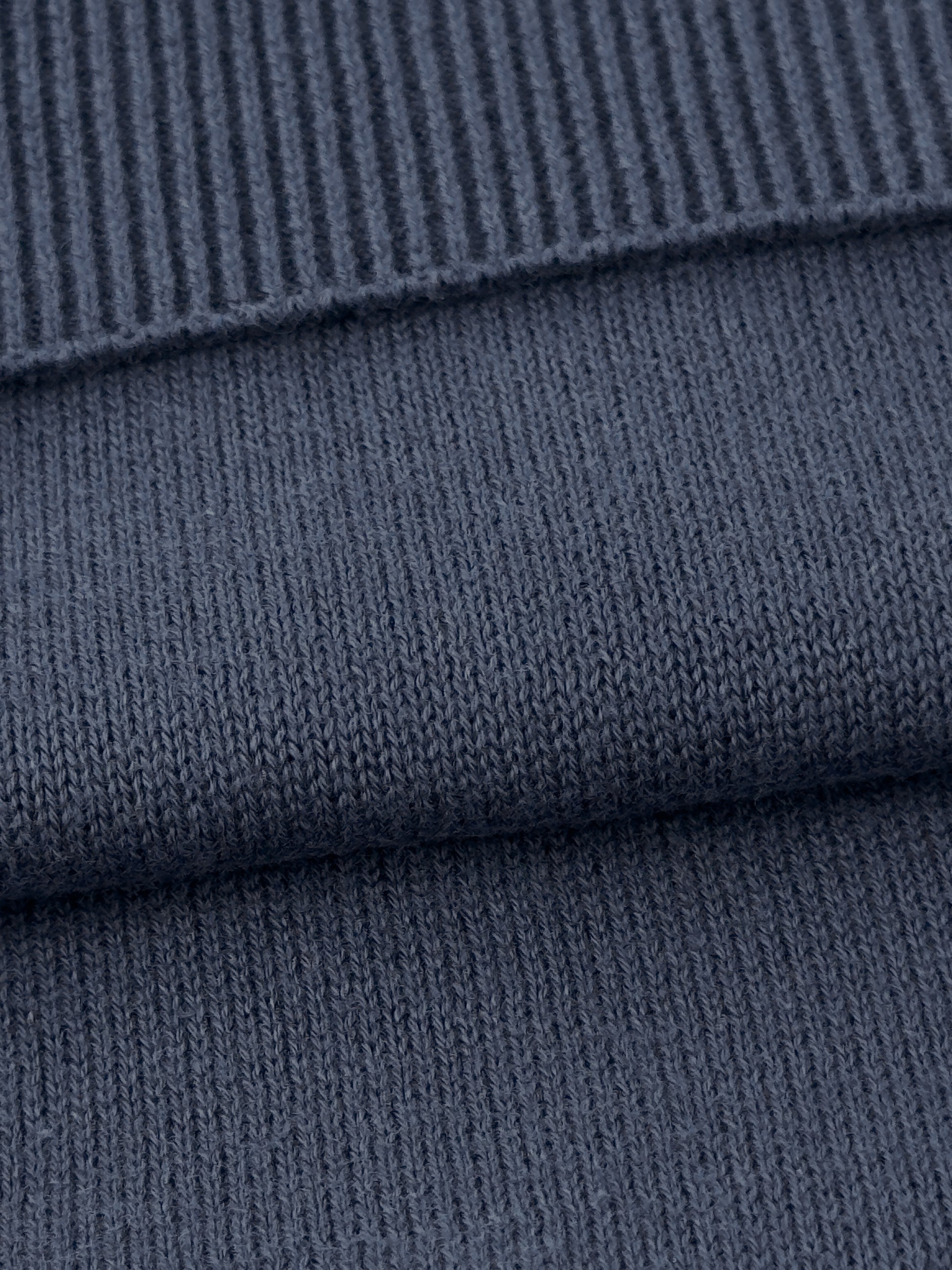 Maglia girocollo in puro cotone - color Blu denim image 2
