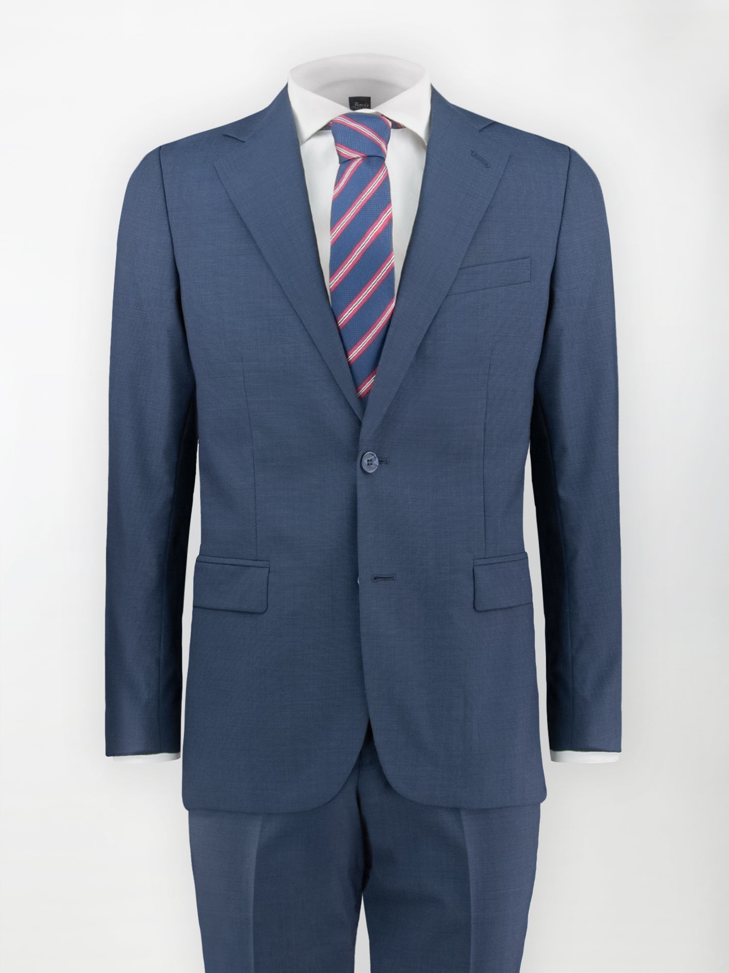 Abito Dukatholl® in Pura lana vergine - color Blu - Tela fil-à-fil - Slim Fit image 0