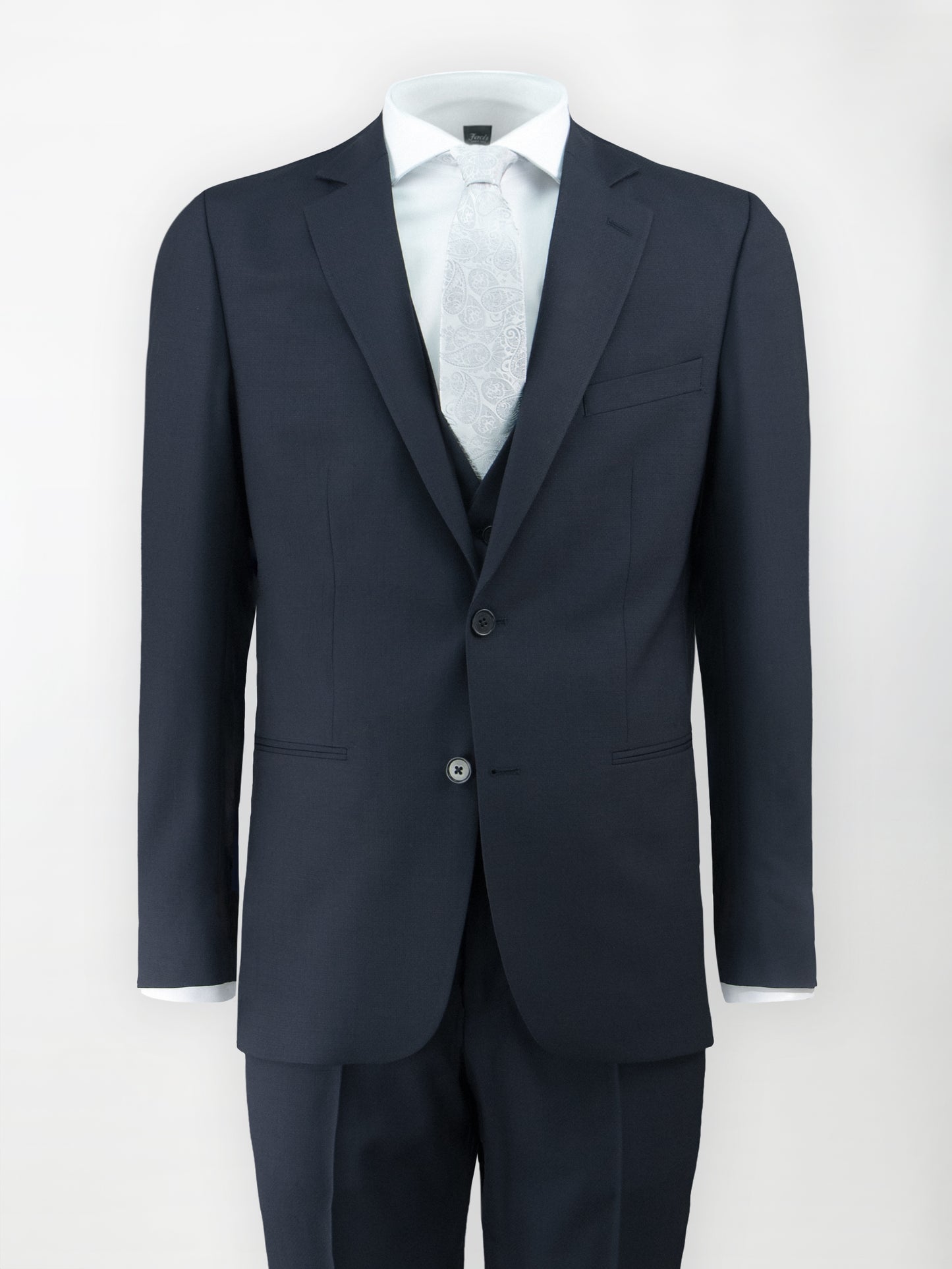 Abito da cerimonia con gilet - Pura lana vergine - Slim fit - Drop 7 image 0